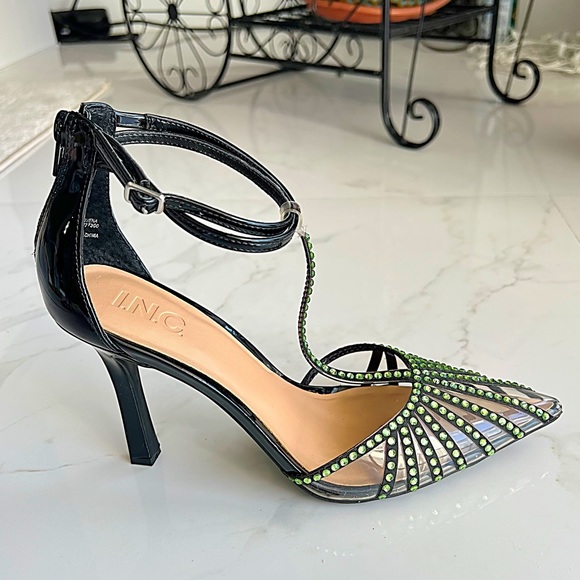 INC INTERNATIONAL CONCEPTS Sovena T-Strap Rhinestone Pumps Size 8 - Picture 13 of 16
